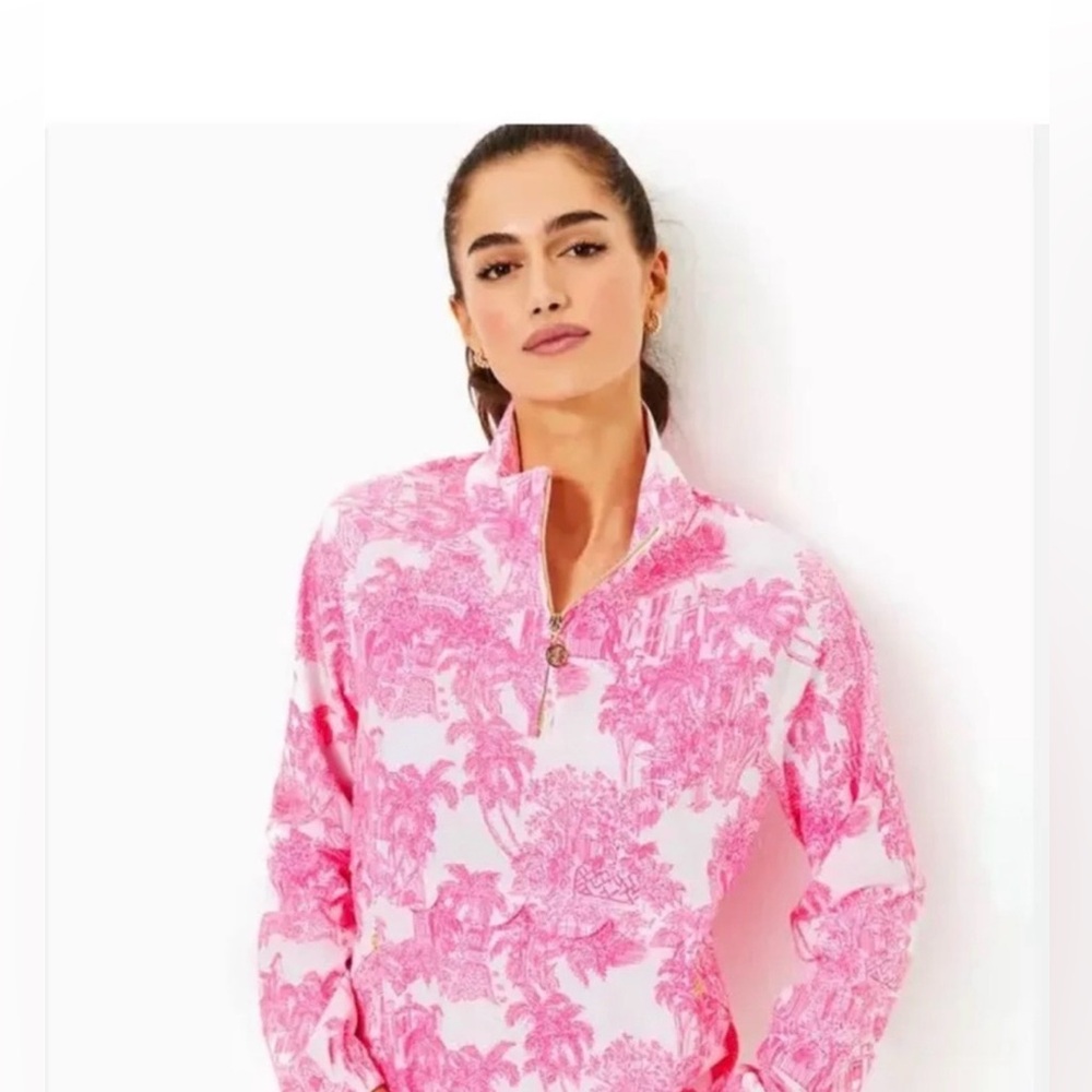 Lilly pulitzer tulia performance jacket resort white PB anniversary toile sz L